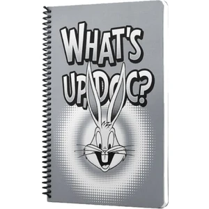 Looney Tunes Whats Up Doc Spiralli Defter Gri Çizgili