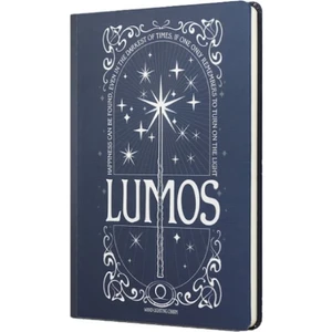 Harry Potter Lumos Sert Kapak Butik Defter Lacivert Çizgili