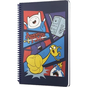Adventure Time Spiralli Defter Lacivert Kareli