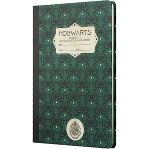 Harry Potter Hogwarts Syltherin Sert Kapak Butik Defter Yeşil Çizgisiz