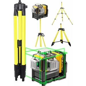 BH089Gİ 12 Satır Lazer Seviyesi 12V 360 Dereceyeşil Işık Seviye Ölçme + 3 Kademe Ayaklı Tripod