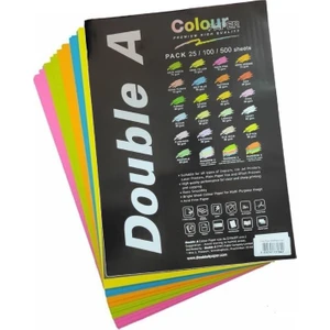 Double A Fotokopı Kagıdı A4 Neon Punch 25'li