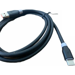 Ata Elektronik Siyah - Kaliteli Kalın 2.4A 2.4 Amper 1.5 Metre 1.5mt 1,5m Xiaomi Mi Type C Type-C USB Data Şarj Şarz Kablo