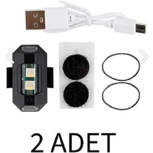 Oto Tuning Rgb Drone Bisiklet Uçak Motosiklet Otomotiv 2 Adet Mini Çakar LED Lamba