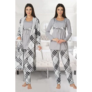 Effortt Kadın Hamile Lohusa Pijama Takımı ve Sabahlık 8084