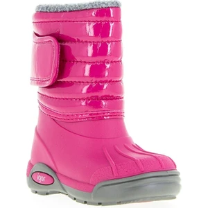 Topo Ski Charol Çocuk Kürklü Fuşya Yağmur Kar Çizmesi W10168-007