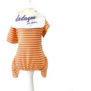 Eyou Sonbahar ve Kış Köpek Çizgili Ev Giysileri Saf Pamuklu Renk Çizgili Köpek Giysileri Ev Evcil Köpek Giysileri (Yurt Dışından)