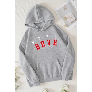Unisex Bhvr Baskılı Sweatshirt