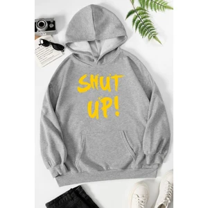 Unisex Shut Up Baskılı Sweatshirt