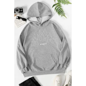 Unisex White Angel Fire Sweatshirt