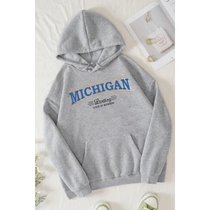 Unisex Michigan Tasarım Sweatshirt