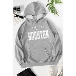 Unisex Houston Baskılı Sweatshirt