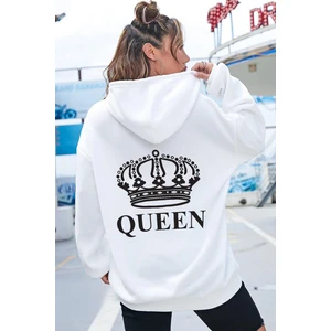 Unisex Quenn Sırt Baskılı Sweatshirt
