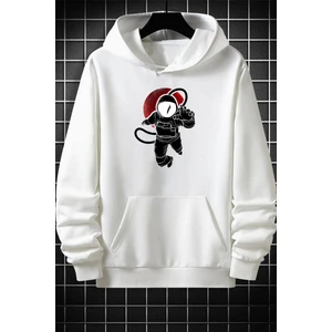Unisex Astronot Baskılı Sweatshirt