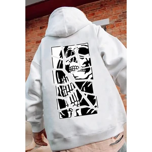 Unisex Skullcracked Baskılı Sweatshirt