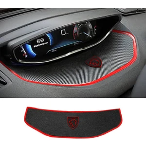 NP Aksesuar Peugeot Logolu Kaymaz Ped Kırmızı