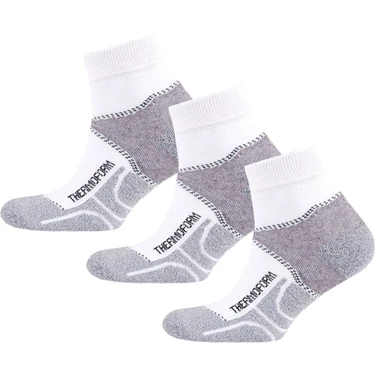 Thermoform Unisex Walking Patik Çorap Beyaz 3'lü