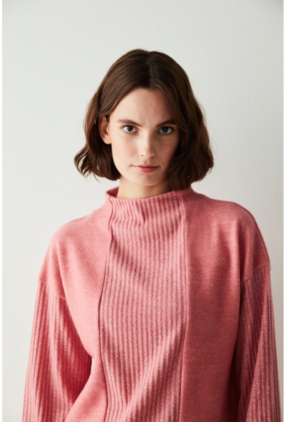 Penti Pembe Uzun Kollu Önü Detaylı Termal Sweatshirt
