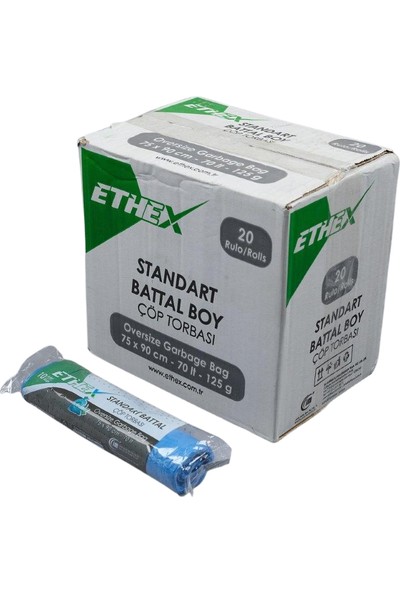 Ethex Battal Boy Çöp Poşeti 20 Adet