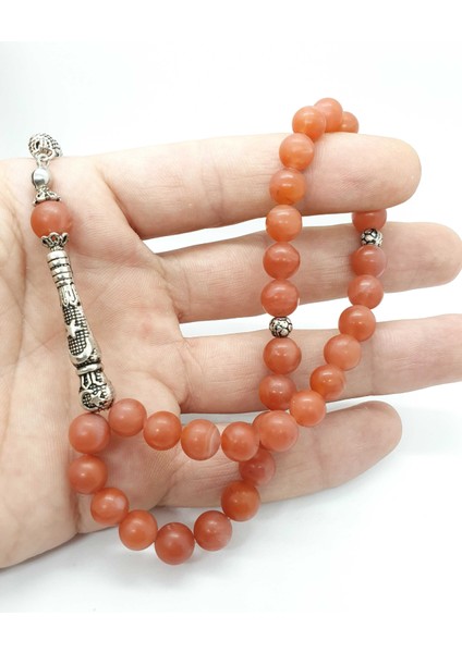 Orijinal 8mm Mat Yemen Akik Tesbih