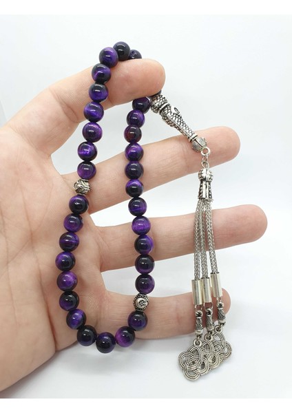 Kaplan Gözü Doğal Taş Tesbih 8 mm Kalite Aaa