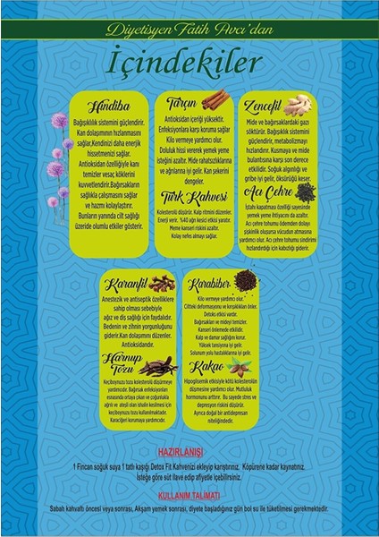 Detoxfit Türk Kahvesi 4 x 100 gr modelleri