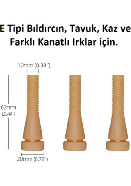 Bıldırcın Tüyü Yolma Parmak 10 Adet