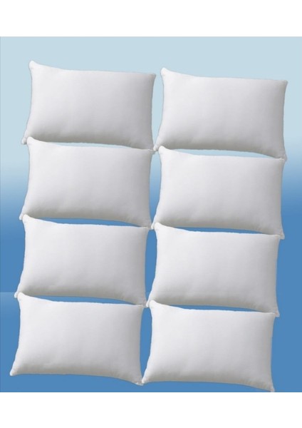 8 Adet Pamuklu Fermuarli Sıvı Geçirmez Yastık Alezi Yastık koruyucu Yastık Beyaz 50 x 70 cm