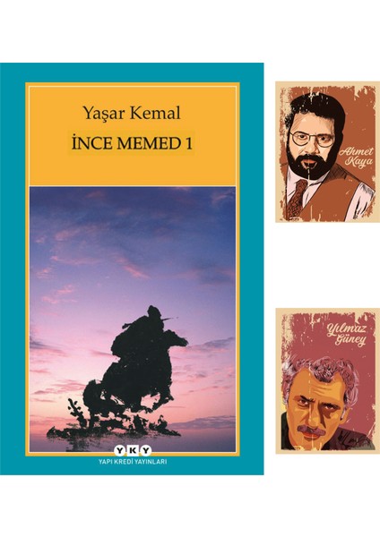 İnce Memed 1 - Yaşar Kemal Seti - Yky - Yılmaz Güney Ahmet Kaya not defterli