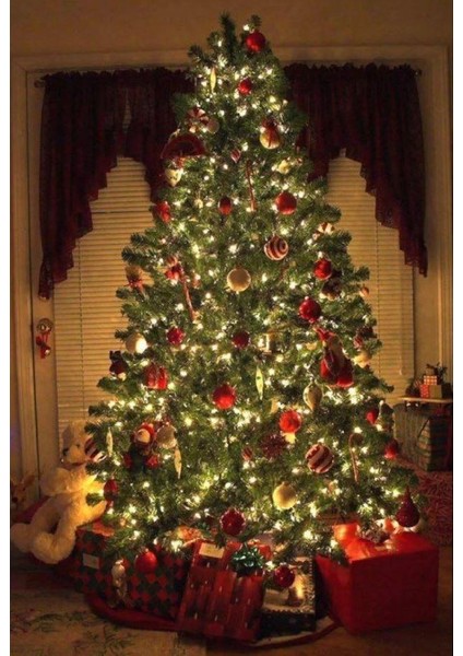 Fonksiyonlu Sarı 15 Metre Dekor LED - Çam Ağacı Süsü Yılbaşı Süsü - Pirinç LED fırsatları