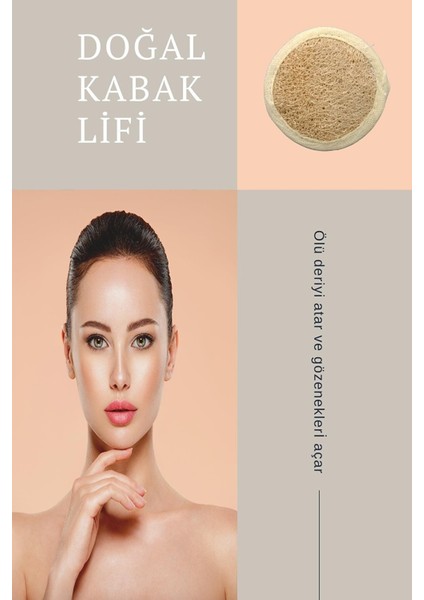 Doğal Kabak Lifi Yüz Kesesi Peeling Etkili Yüz Kabak Lifi Kesesi