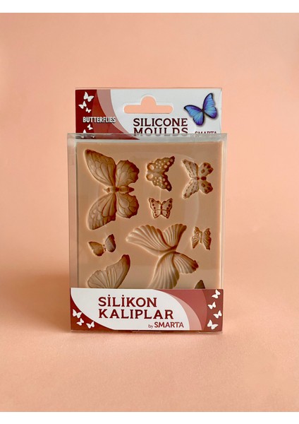 HOBİ MARKET ART Silicone Moulds Silikon Epoksi,hamur ve Polimer Kil Kalıbı Butterflıes