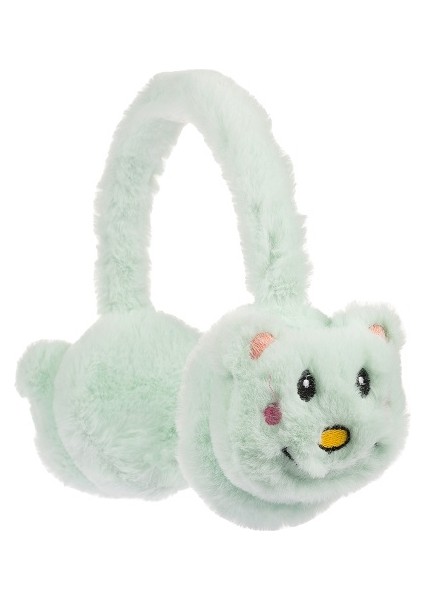 Arıcı Store Yeni Sezon Kız Çocuk Kışlık Mint Rengi Peluş Kulaklık