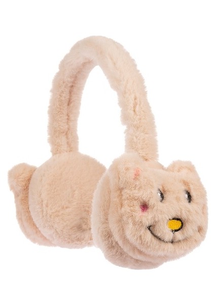 Arıcı Store Yeni Sezon Kız Çocuk Kışlık Somon Rengi Peluş Kulaklık