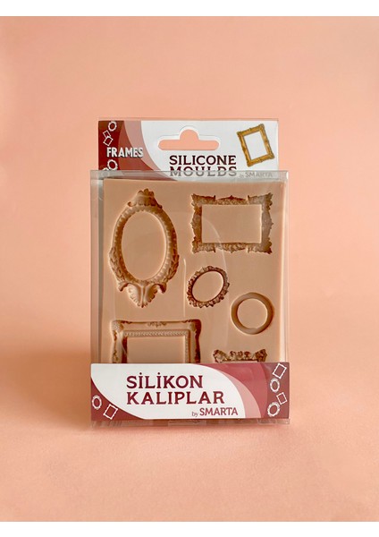 HOBİ MARKET ART Silicone Moulds Silikon Epoksi,hamur ve Polimer Kil Kalıbı Frames