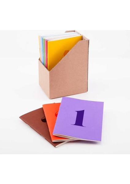 12'li Rakam Renkli Defter