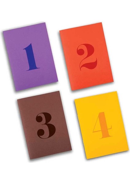 12'li Rakam Renkli Defter