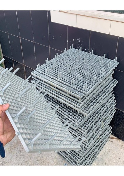 50X50 Ölçü Plastik Tavşan Kafesi Taban Izgarası 2 M2 8 Adet