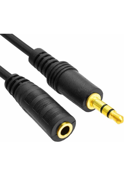 Kulaklık Ses Hoparlör Uzatma Kablosu 3.5mm Stereo Uzatma Kablosu Altın Uç - 1mt