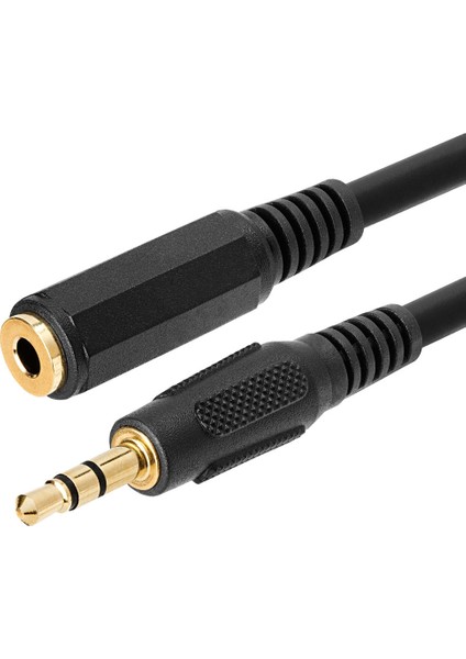 Kulaklık Ses Hoparlör Uzatma Kablosu 3.5mm Stereo Uzatma Kablosu Altın Uç - 1mt