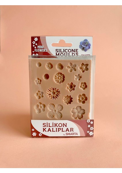 HOBİ MARKET ART Silicone Moulds Silikon Epoksi,hamur ve Polimer Kil Kalıbı Mını Flowers