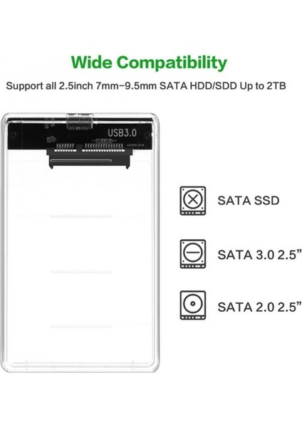 2.5 Inç USB 3.0 Harici SSD Harddisk Şeffaf Taşınabilir HDD Kutusu 4266 fiyatları