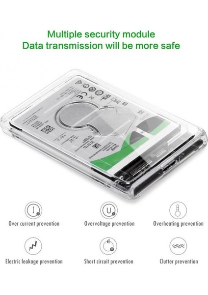 2.5 Inç USB 3.0 Harici SSD Harddisk Şeffaf Taşınabilir HDD Kutusu 4266 modelleri
