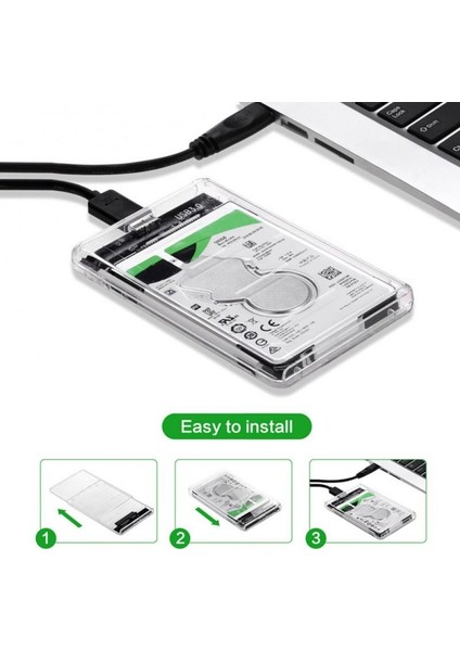 2.5 Inç USB 3.0 Harici SSD Harddisk Şeffaf Taşınabilir HDD Kutusu 4266 fırsatları