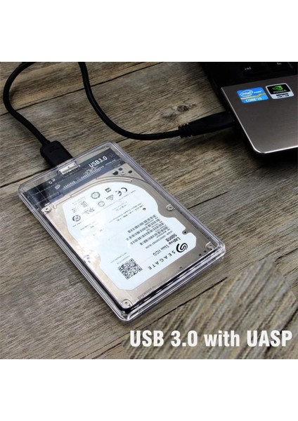 2.5 Inç USB 3.0 Harici SSD Harddisk Şeffaf Taşınabilir HDD Kutusu 4266 indirimleri