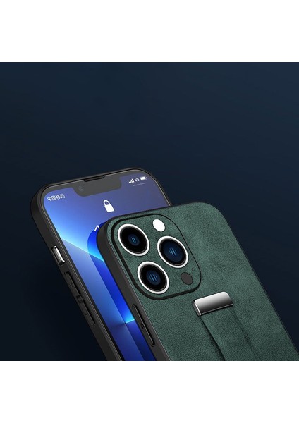 Apple iPhone 12 Pro Kılıf Zebana Classic Deri Kılıf Yeşil modelleri