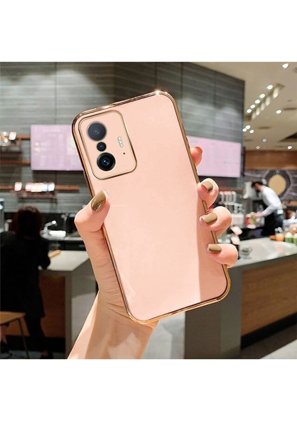 Xiaomi Mi 11T Pro Kılıf Golden Silikon Kılıf Rose Gold fiyatları