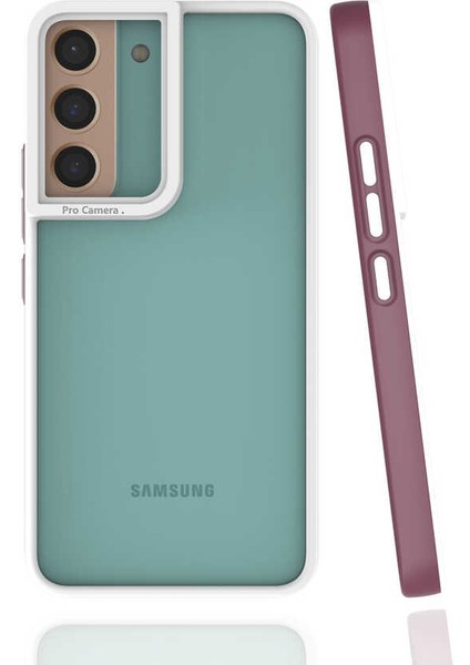 Samsung Galaxy S22 Plus Kılıf Bumper Kamera Korumalı Silikon Kılıf Mor