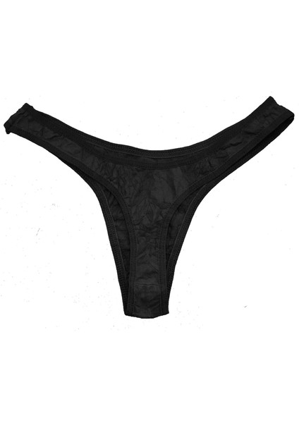 Erotik Siyah Kadın G-String Kutusunda