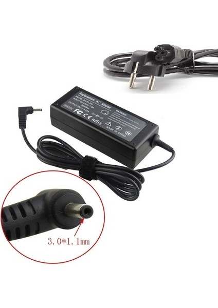 Ata Elektronik Acer Switch Uyumlu Muadil Ürün 2 Yıl Ithalatcı Garantili Notebook Laptop Adaptör 19 Volt 3.42 Amper Şarj Cihazı 19V 3.42A - 3.0mm * 1.1mm